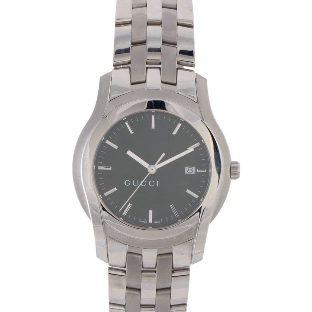 Gucci-G Class Stainless Steel Watch with Dark Green Face